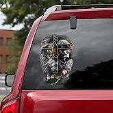 Premium Jesus Cross Lion of Judah Decal – Christian Vinyl Car Sticker, Lion of God Jesus Sacrifice Cross for Car Truck Laptop Window – Religious Faith Decal (M: 6.15 x 4.15)
