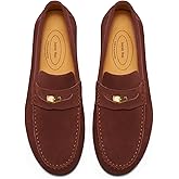 Journey West Ivy Style Suede Slip-on Penny Loafers Shoes for Men Brown US 11