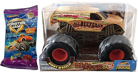 Amazoncom Hot Wheels Burger Crew Monster Jam Big Action