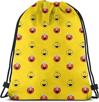 Amazon Co Jp セサミストリート エルモ ナップサック ジムサック プールバッグ 巾着バッグ スポーツバッグ 体操服入れ 大容量 軽量 部活 ジム バスケ 遠足 水泳 男の子 女の子 アニメ キャラクター シューズ バッグ