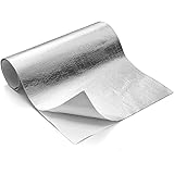 FLASLD Aluminized Heat Shield Thermal Barrier Adhesive Backed Heat Blanket 24'' X 24'', Protect Parts And Components From Dam