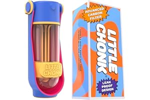 LITTLE CHONK Lil Gulp Dog Water Bottle | Advanced Carbon Filtration for Safe Filtered Water on The Go | BPA-Free Leak-Proof Portable Dog Travel Water Bottle with Retractable Water Spout, 15 Fl oz - Power Punch