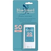 Blue Lizard BABY Mineral Sunscreen Stick with Zinc Oxide, SPF 50+, Water Resistant, UVA/UVB Protection - Easy to apply, Fragr