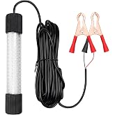12V Green Underwater Fishing Light, 126 LED 13W Submersible Night Lure Lamp | 5M Power Cord, Waterproof Design, For Boat, Sea, Ice, Pool And Night Fishing