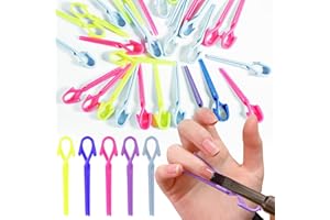 XEAOHESY 30 Pieces Colorful Nail Art Cuticle Protectors Nail Polish Protector for Fingers Nail Clips To Hold Nails Down