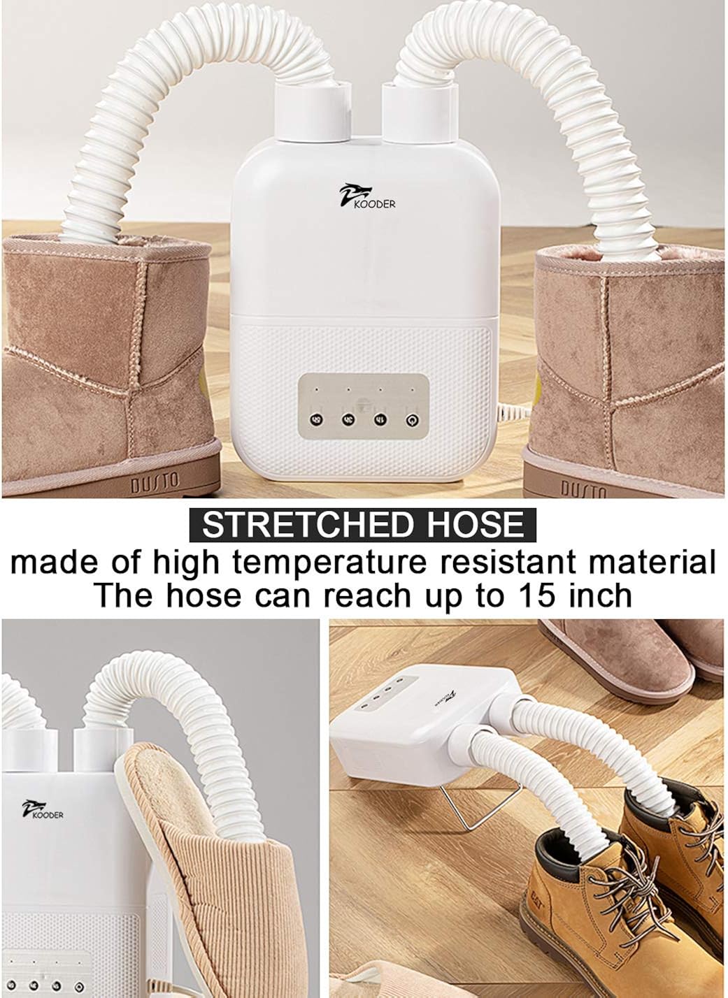 Kooder boot dryer,Shoe Dryer and Glove Dryer with Timer,Quick Drying,Eliminate Damp & Odor: Shoes