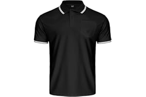 CUTIEHON Men's Baseball Umpire Shirt, Short Sleeve referee Jersey Shirts Sized for umpire chest protector