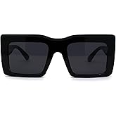 Womens Mod Thick Plastic Rectangle Sunglasses