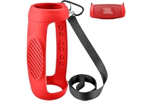 Silicone Case Cover for JBL Charge 5 Waterproof Portable Bluetooth Speaker, Travel Carrying Protective Gel Soft Skin, Waterpr