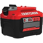 CRAFTSMAN V20 Lithium Ion Battery for Power Tools, 9 Ah, LED Charge Indicator (CMCB209)