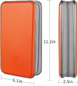 LIOVODE 96 Capacity CD Case Holder Storage Organizer Orange view 7