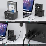 FIDECO Docking Station 2 Bay SATA USB 3.0 HDD SSD Cloning 2.5 3.5 Inch view 5