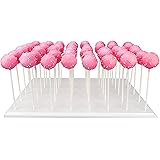 Nangopop Cake Pop Stand Display - 48 Count Wood Lollipop Holder, Candy or Sucker Stand for Wedding, Baby Shower, Birthday Par