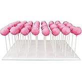Nangopop Cake Pop Stand Display - 48 Count Wood Lollipop Holder, Candy or Sucker Stand for Wedding, Baby Shower, Birthday Par
