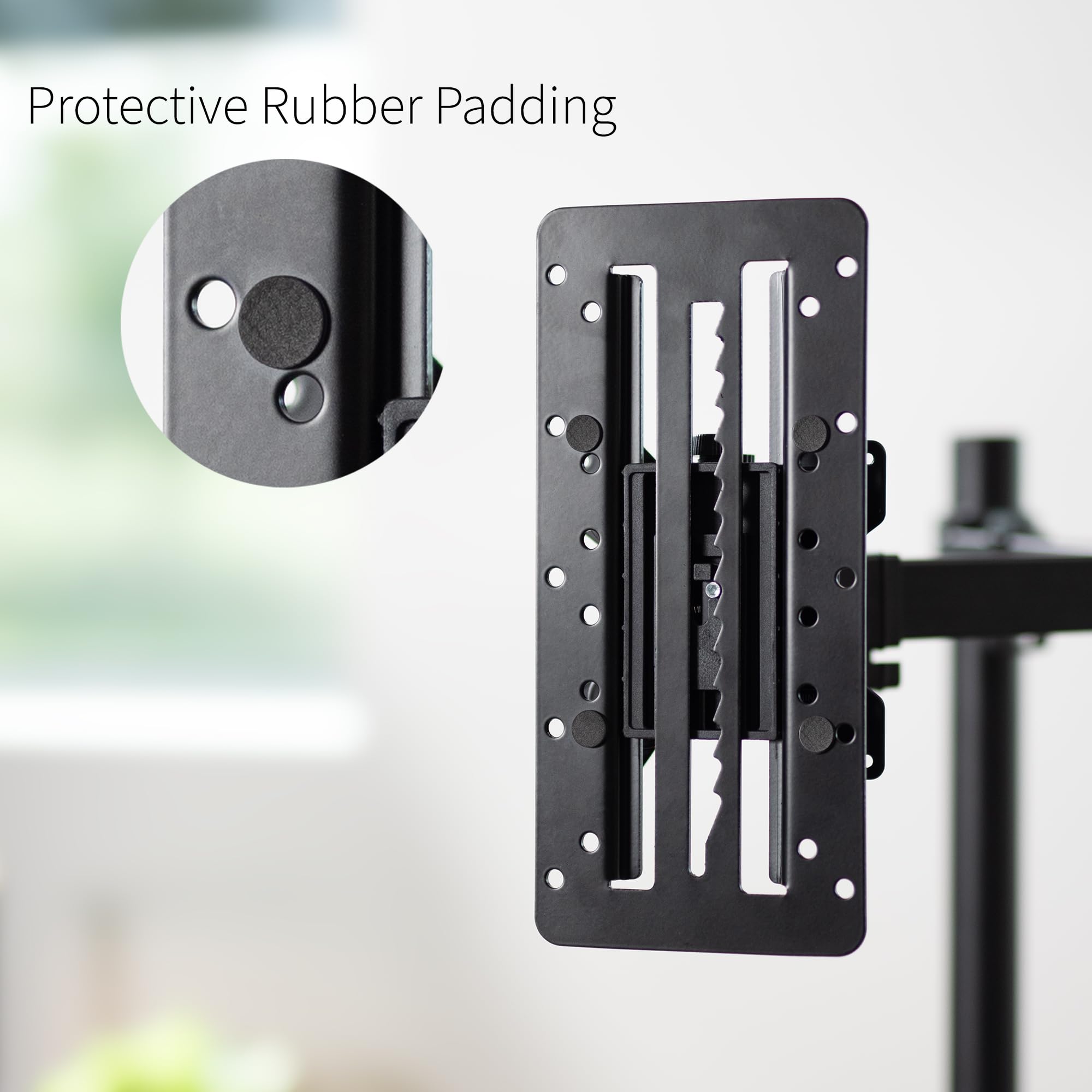 VIVO Height Adjustable VESA Adapter Stand for Individual Monitors up to 27 Inches Black