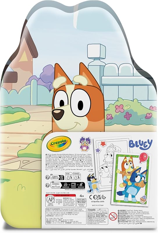 - Maletín Bluey para Colorear con Pegatinas, Set con rotuladores, Páginas para Colorear, Pegatinas, 45 Piezas, Regalo Creativo para Niños, a Partir de 5 años, 04-0784