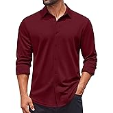 COOFANDY Mens Casual Button Down Shirt Long Sleeve Wrinkle Free Shirts Stretch Dress Shirt