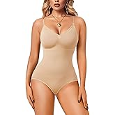 Irisnaya Women Slimming Bodysuits Shapewear Tops Tummy Control Body Shaper Spaghetti Strap Camisole Leotards Bodycon Jumpsuit