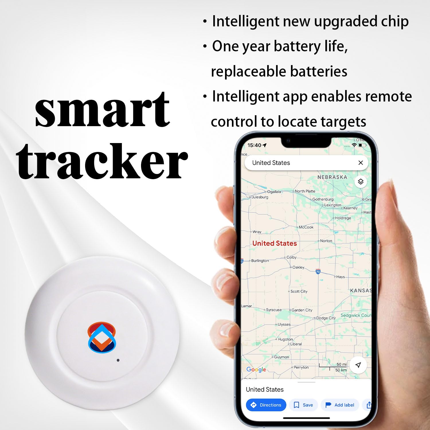 GPS Tracker for Vehicles, Cars, Pets, Kids & Valuables – No SIM Card, No Subscription – Real-Time Global Tracking Device – Compatible with iOS & Android