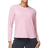 THE GYM PEOPLE Women's Long Sleeve Soft Workout Shirts Basic Crewneck UPF 50+ Sun Lightweight Fall Athletic Running Tops
