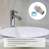 sourcing map Faucet Extension Shank 3"x 1.25" Stainless Steel Pipe Nipple view 6