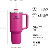 STANLEY 1913 Quencher H2.0 FlowState 1.2L Tumbler Fuchsia view 2