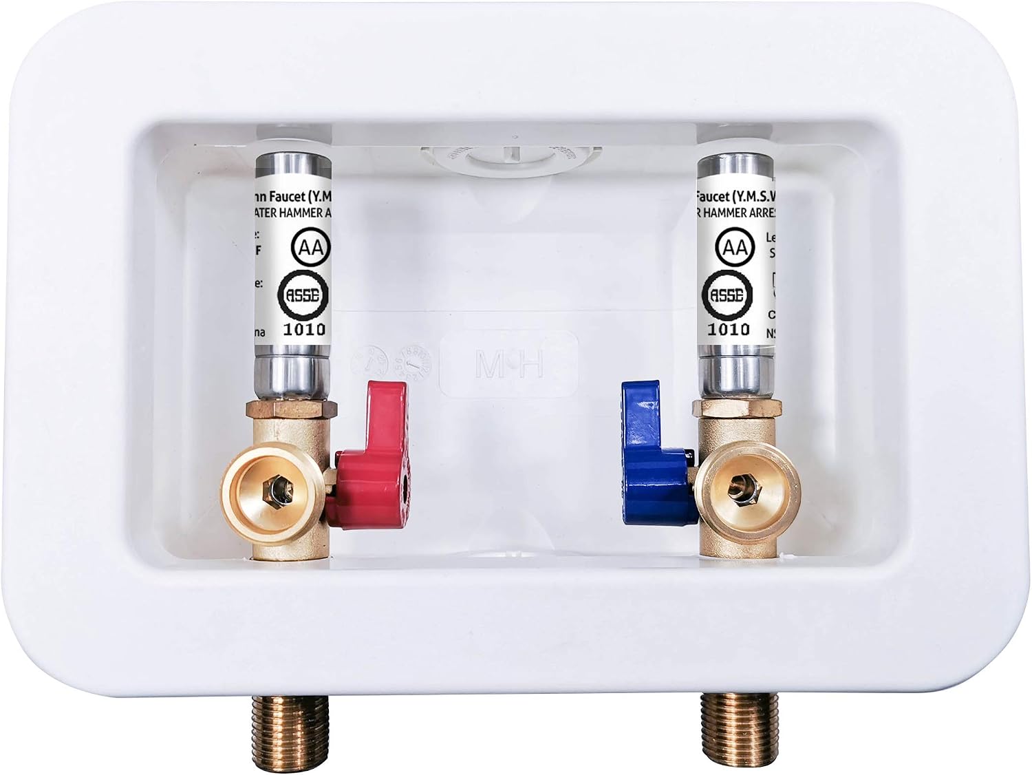 Proplumbing 1/4 Turn Washing Machine Valve Outlet Box – Sweat/MIP 1/2in Inlet, Standard Fit