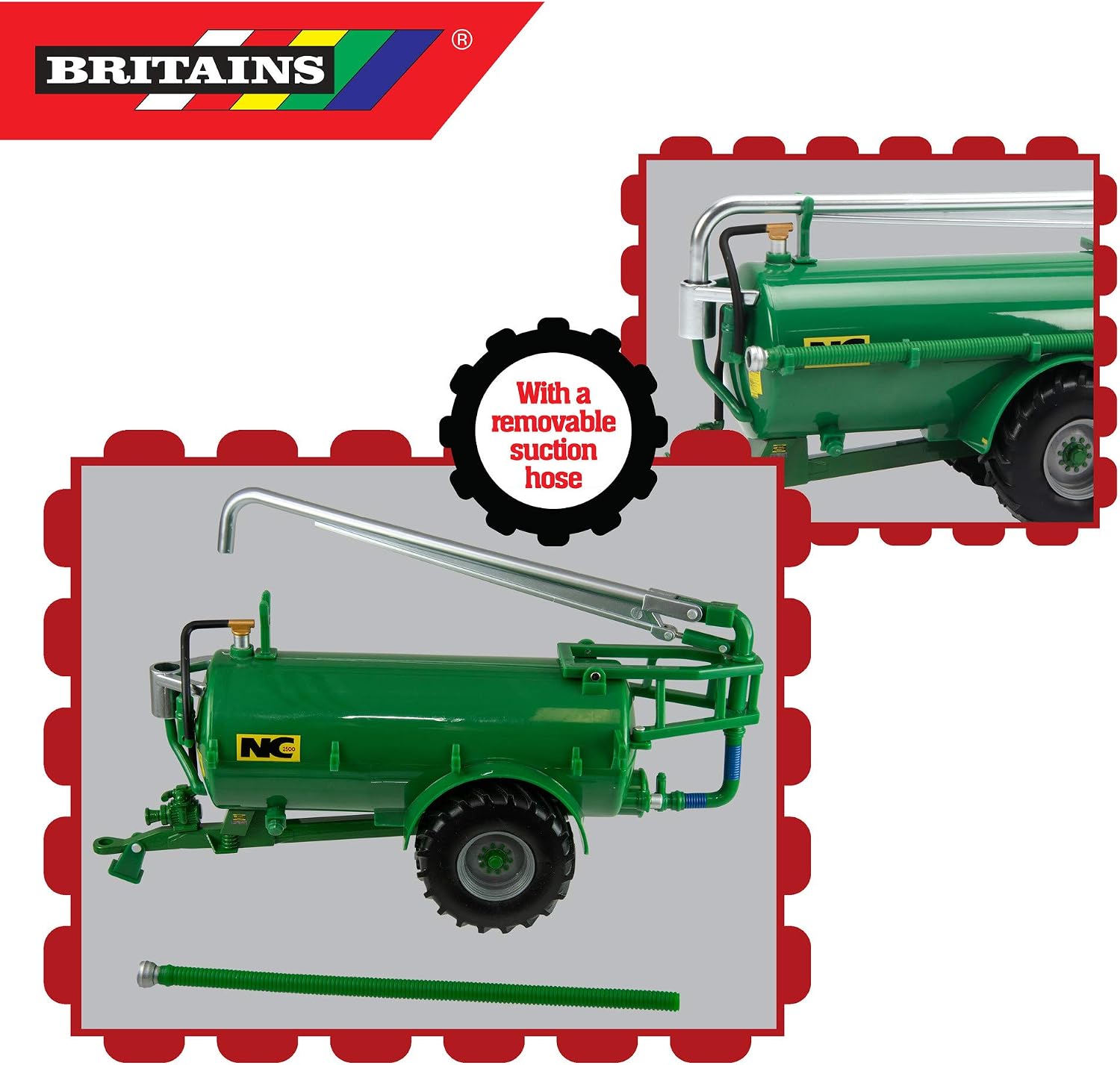 Britains NC 2500 Slurry Tanker (Roadside) - Green, Red, grand - Image 5