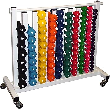 Amazon Ader Sporting Goods ネオプレンダンベルセット ウェイト ラック付き キャスターホイール4個付き Ader Sporting Goods ダンベル アレー