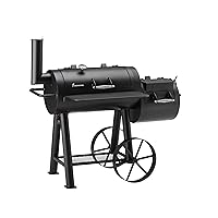  Tennessee 400 Landmann BBQ-Smoker groß schwarz Garten ✔ Rollen ✔ Deckel ✔ Ablagefläche ✔ rund ✔ rollbar ✔ stehend grillen ✔ Grillen mit Holzkohle ✔ mit Station ✔ mit Rädern 