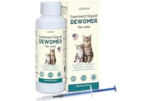 LuxeVib lvermect Liquid for Cats, Dewomax Liquid Formula for Cat | Broad Spectrum Support | Promotes Digestive Comfort & Daily Balance | Gentle & Easy-to-Feed | 100 ml (3.5 oz)