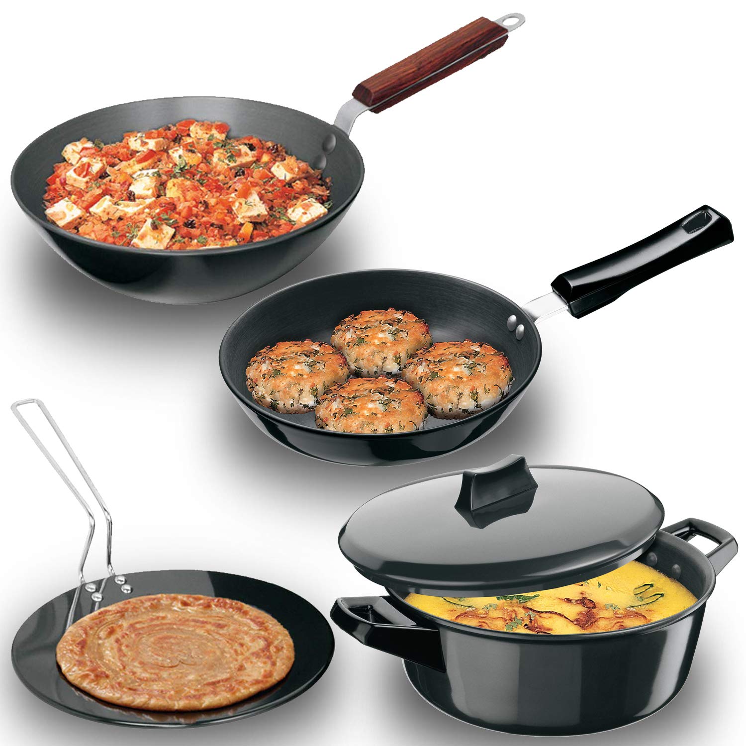 Buy Hawkins Futura Hard Anodised Cookware Set 1 (Tava, Frying Pan, Deep