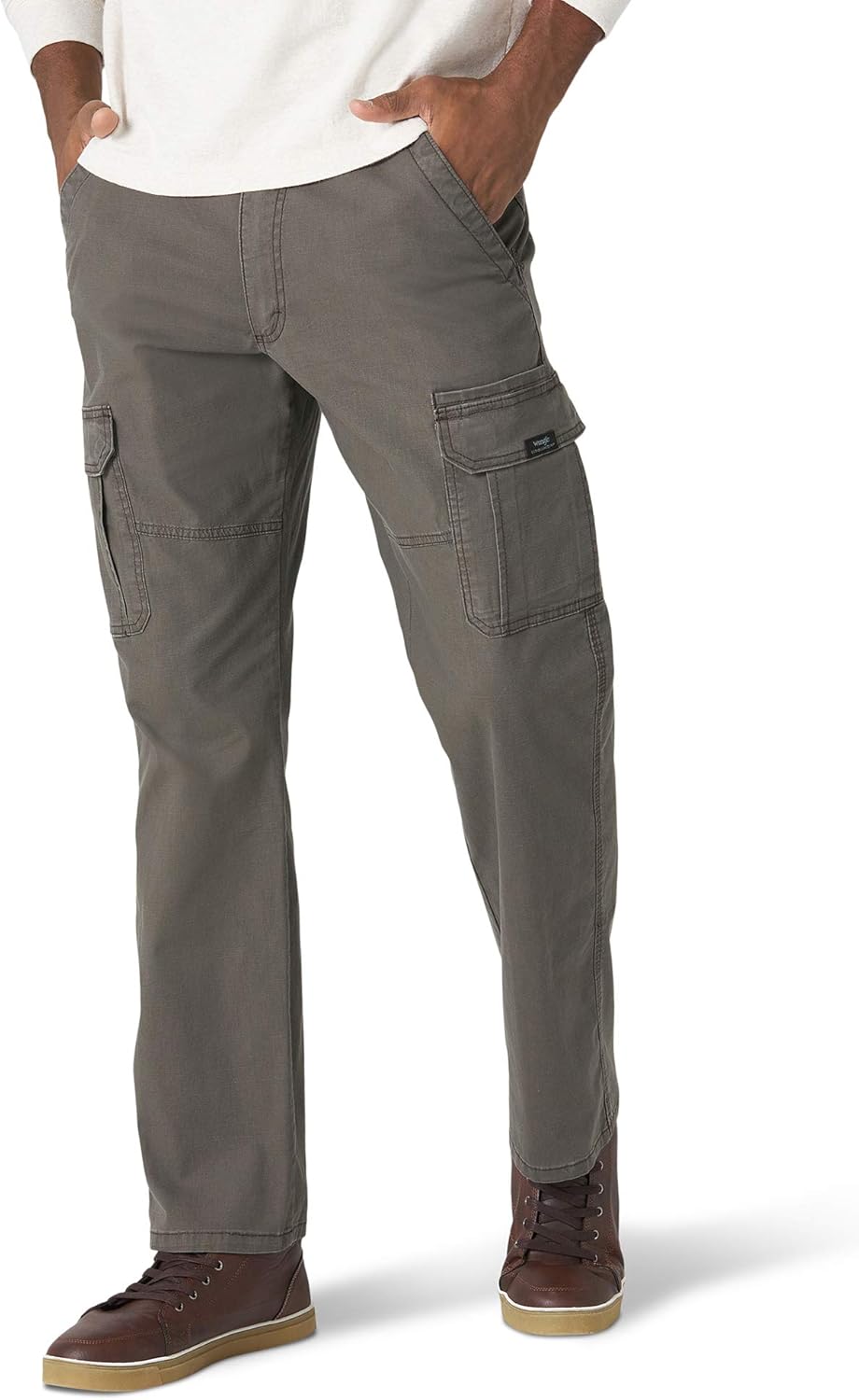 Wrangler Authentics Men's Stretch Cargo Pant Casual, Olive Drab, 32W x 29L Amazon.co.uk Clothing
