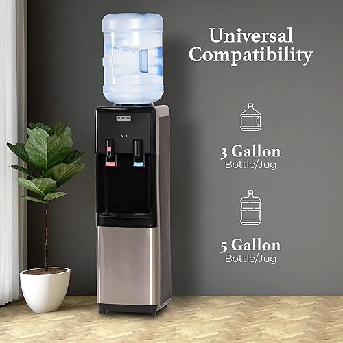 Igloo Top Loading Water Cooler – Hot Cold Dispenser – Black