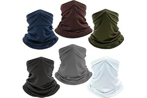 luculach Cooling Neck Gaiter Bandana UV Protection Face Mask Cooling Face Bandanas Neck Cover for Men Women 6 pack