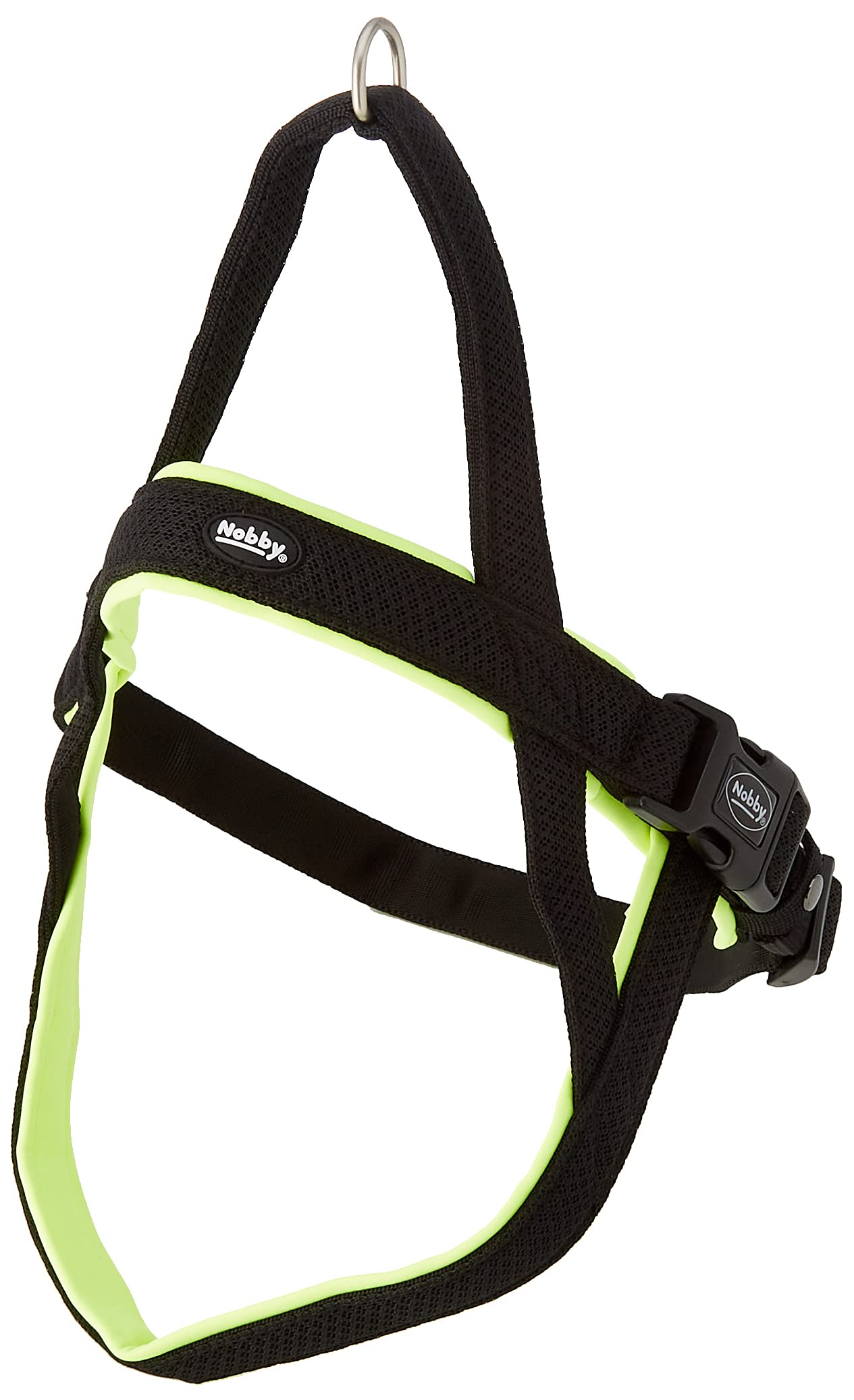 Nobby Preno Mesh Norwegian Harness, 60 - 76 cm+46 cm/25 - 35 mm, Neon Yellow