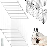 PETKNOWS 12 Pack 11.8 x 7.9 inch Clear Cage Edge Liner Protection for Rabbit