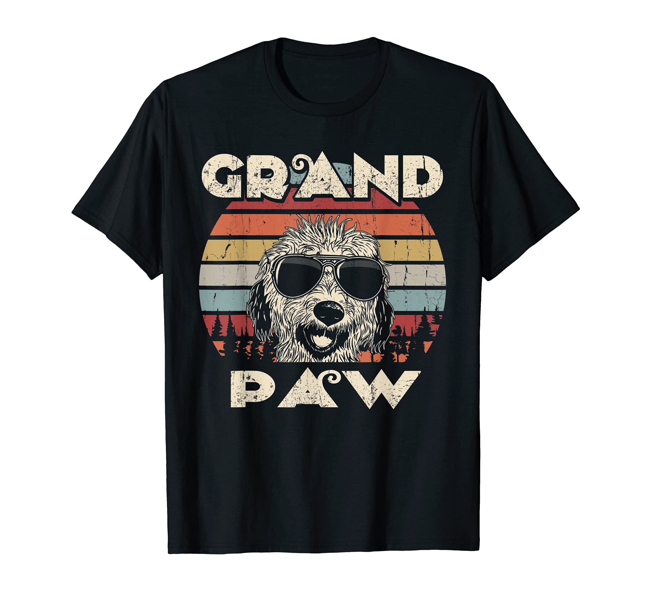 Grand Paw Labradoodle dog lovers vintage retro T-Shirt