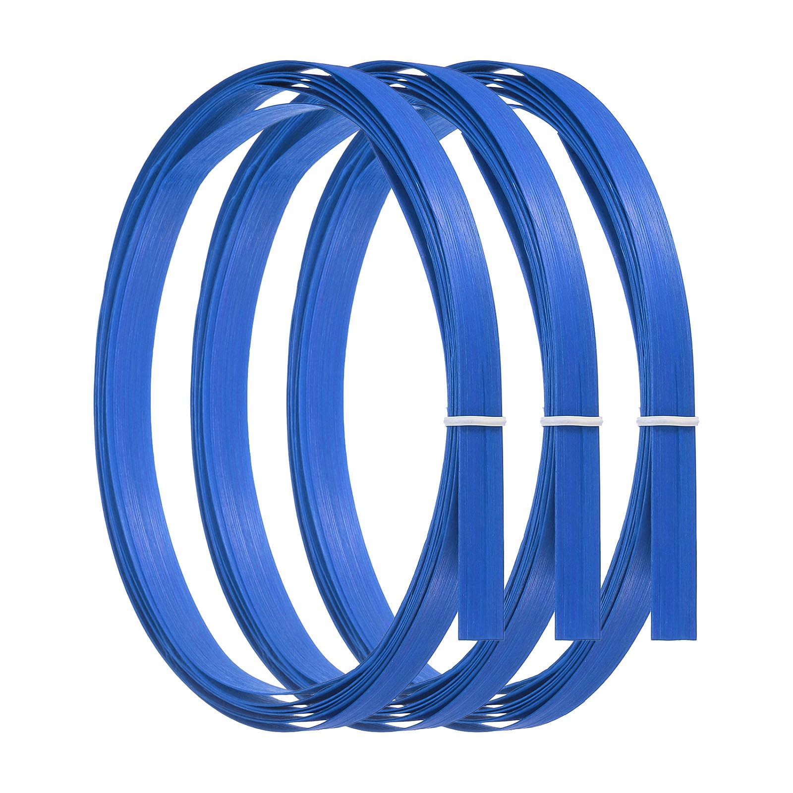 PATIKIL Bamboo Strips for Weaving 7/16" x 10 Ft, 3 Pack Thin Flat Wicker Rattan Cane Reed for Making Basket Webbing DIY Crafts, Sky Blue