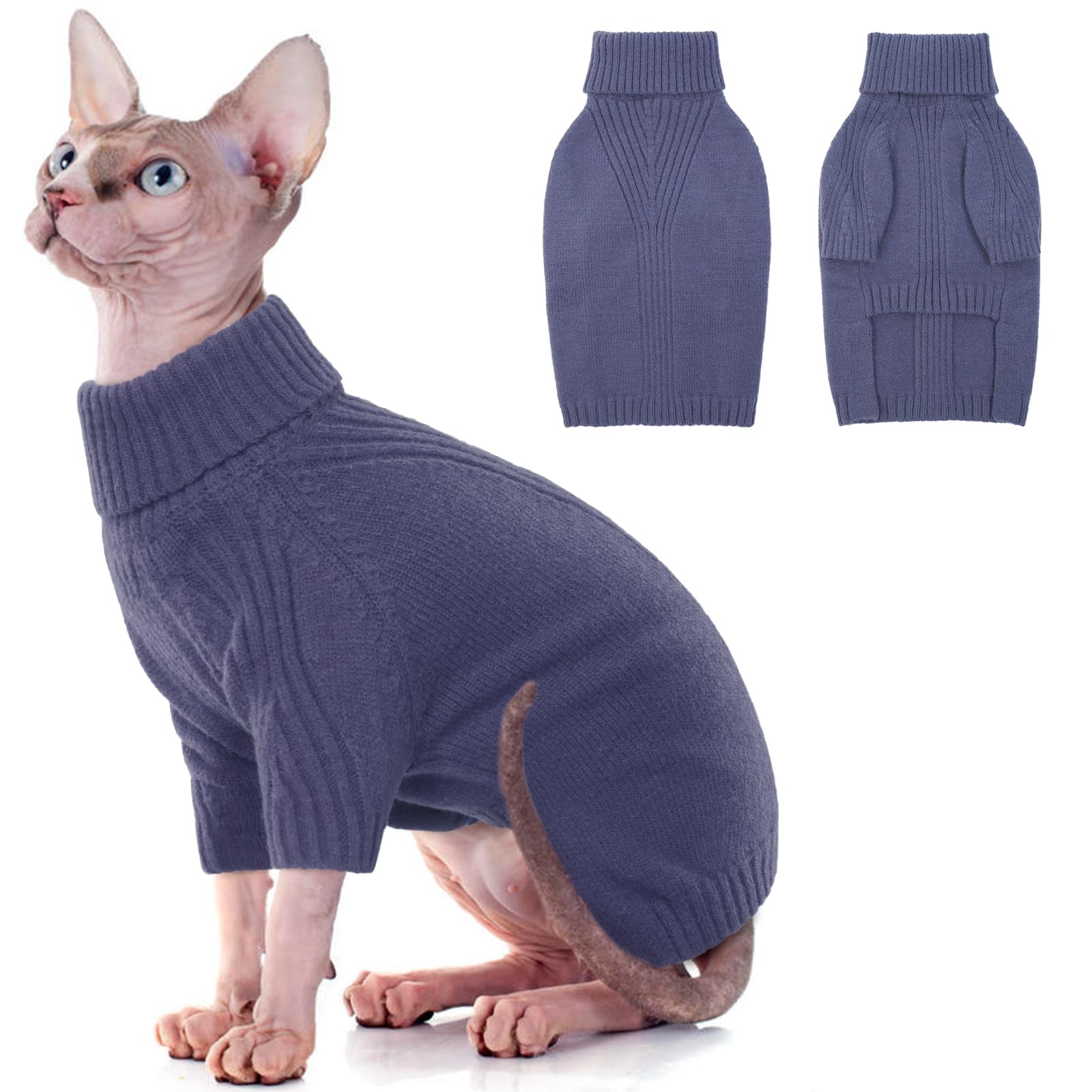 IECOii XS Cat & Dog Sweatshirt, Winter Outfit, Knitwear Pullover, Warm Boy & Girl Yorkie, Chihuahua Clothes for Small Dogs — image 1