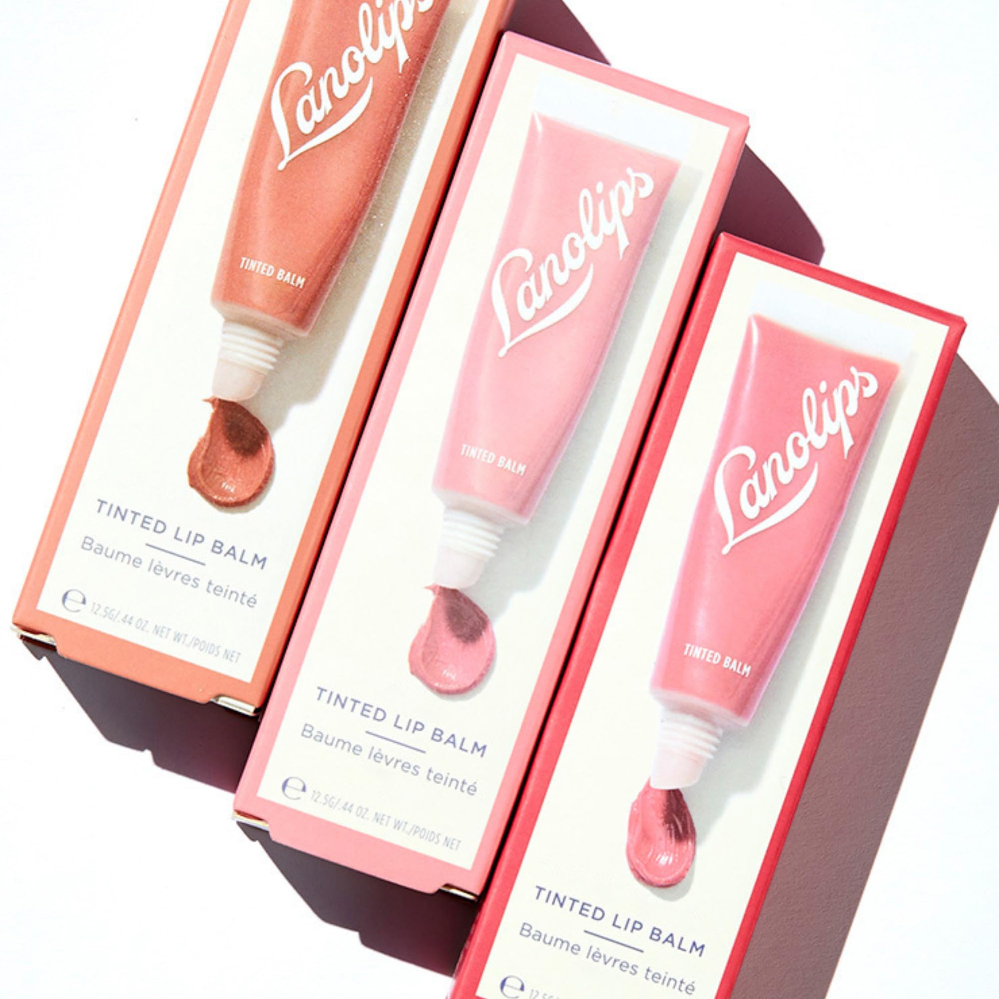 Lanolips Tinted Lip Balm - Enriched with Lanolin Oil for Shine & Hydration - Hydrating Tinted Lip Gloss Tube - Rose (12.5g / 0.44oz)