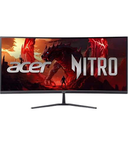 Acer Nitro XZ0 34” Ultrawide Curved Gaming Monitor | QHD 3440x1440