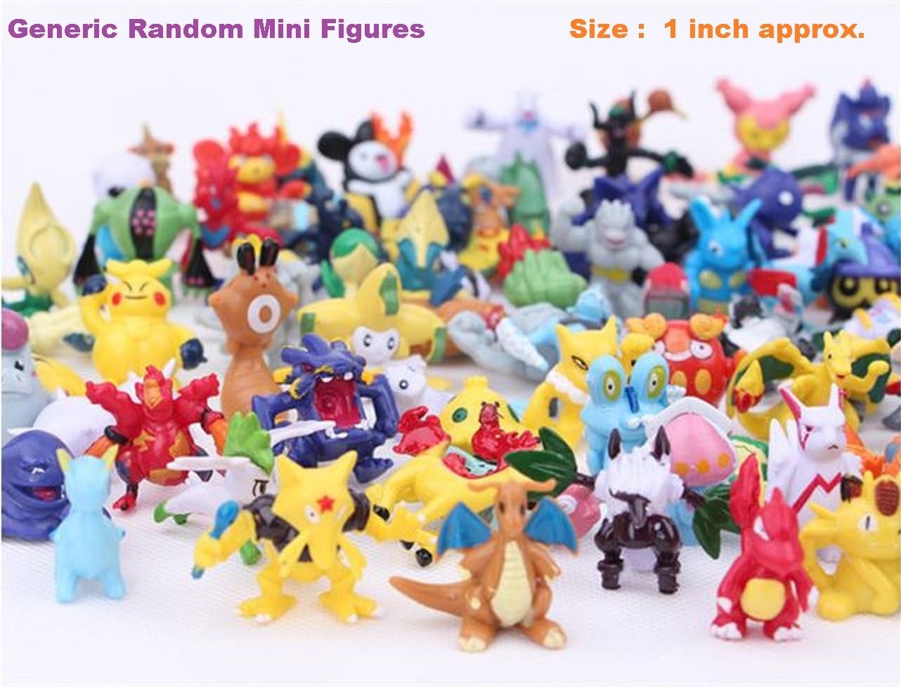 GIFTLOVERS Pokemon Random Characters Action Figures, 0.5-1.5 Inches (Multicolour) - Set of 24
