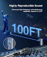 LEKATO 2.4GHz Wireless Microphone Set Dual Handheld Karaoke Mic Silver view 6