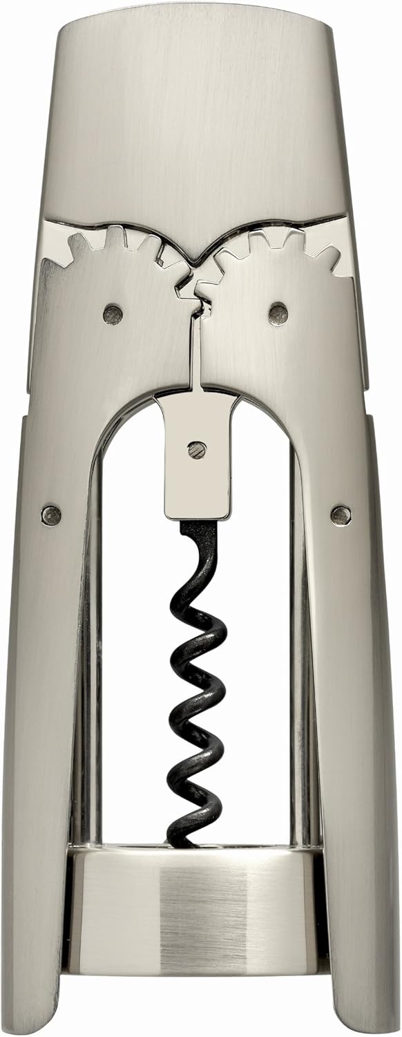 Le Creuset, Hebel-Korkenzieher, Entkorken von alten Weinflaschen, Gebürstetes Metall, Zamak, WL300