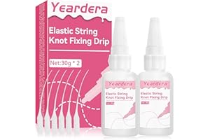 YEARDERA Bracelet String Professional Elastic String Kont Fixing Drip 60g, Clear Bracelet Glue, Keep Stretchy Bracelet String Stay Perfectly Tied for Clay Beads, Jewelry Making Supplies（2pcs 30g/1pcs）