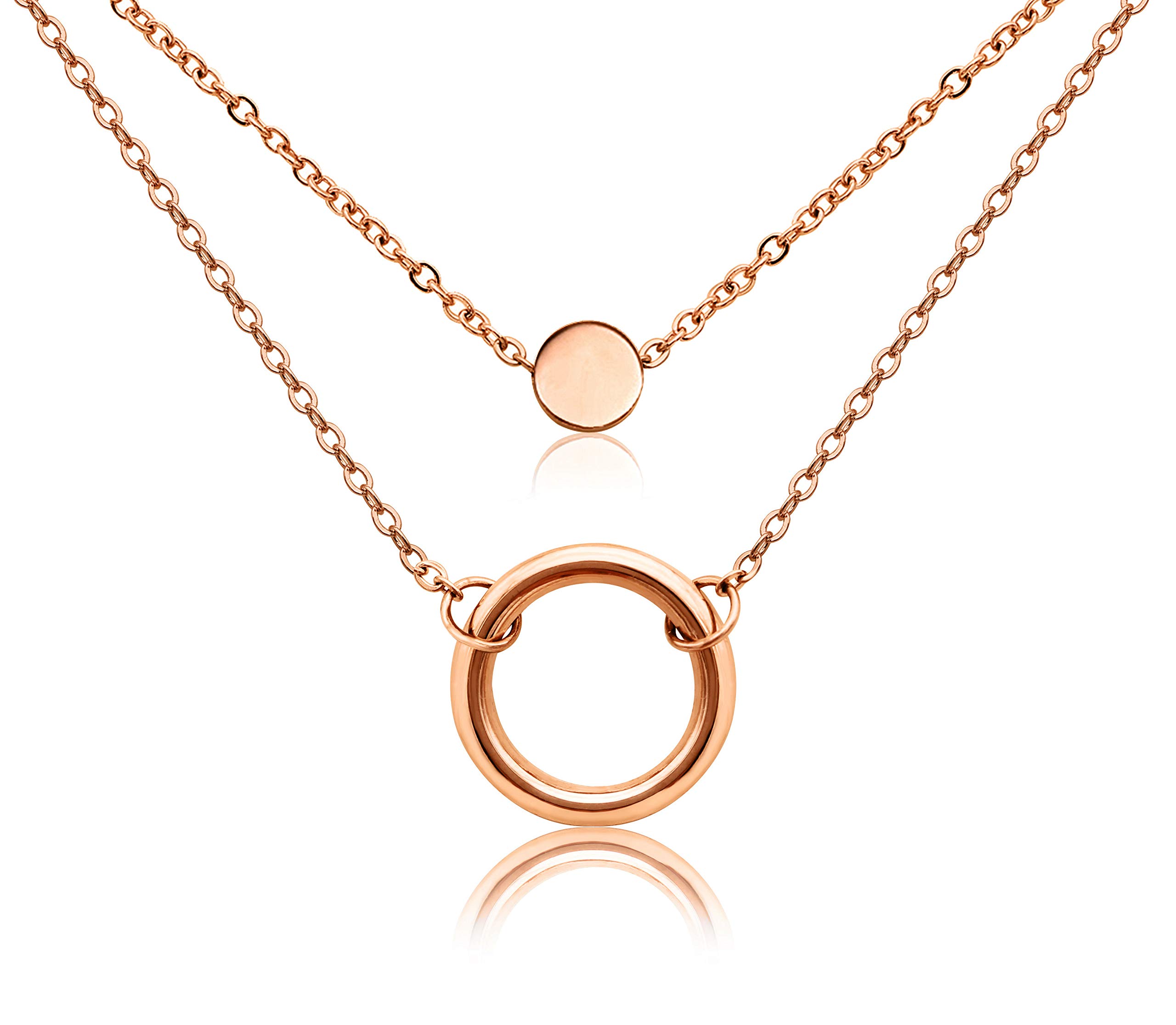 Kristlandwomen Simple Bar Pendant Necklace Dainty 18k Gold