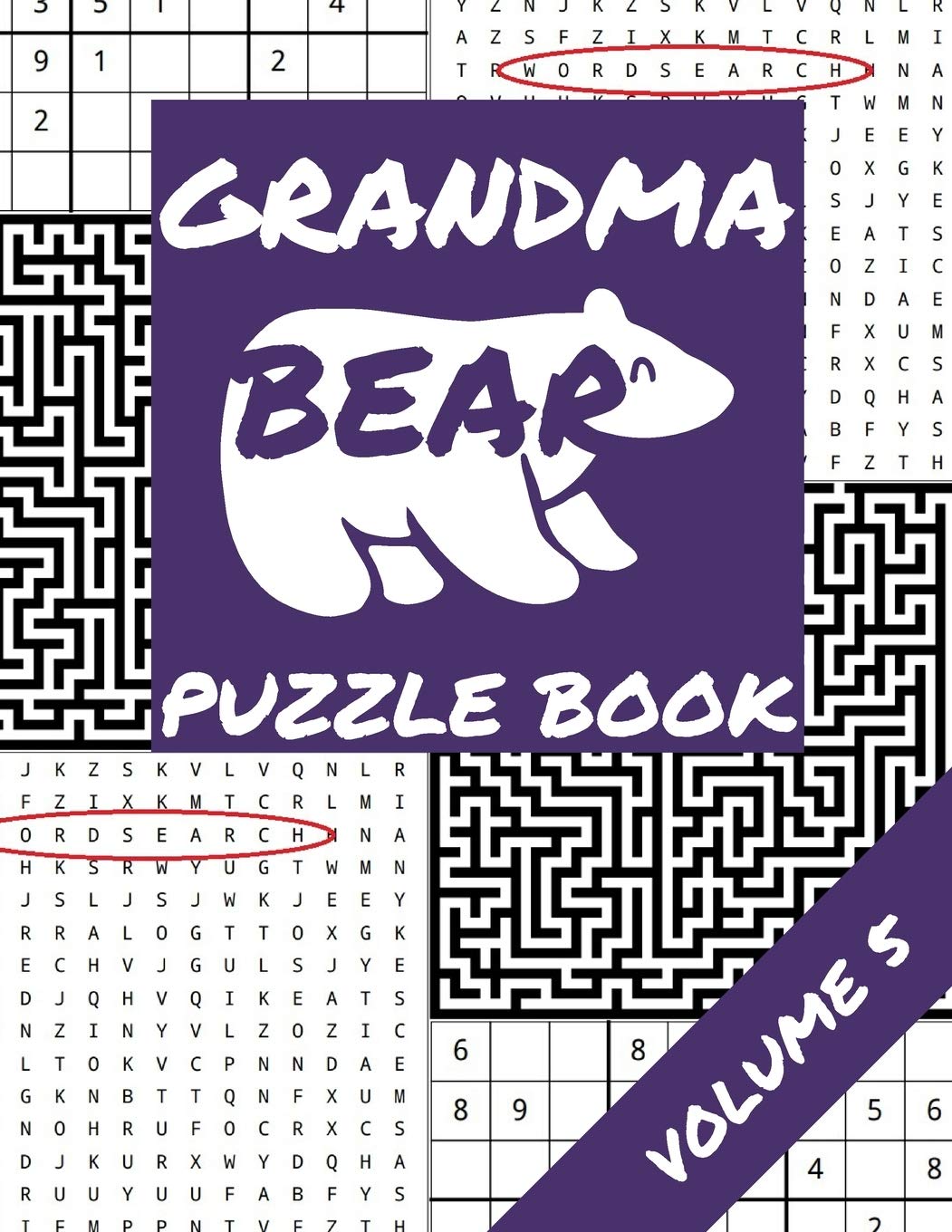 Grandma Bear Puzzle Book Adult Activity Book With Wordsearch Sudoku And Mazes Volume 5 Carver Anthony R 9798652141622 Amazon Com Books