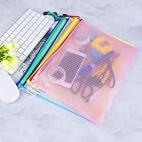 Vicloon A4 Plastic Wallets 5 Pcs Zip Lock Document Bags 33x23.5 cm view 7