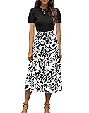 Zattcas Women 2025 Summer Dresses Short Sleeve